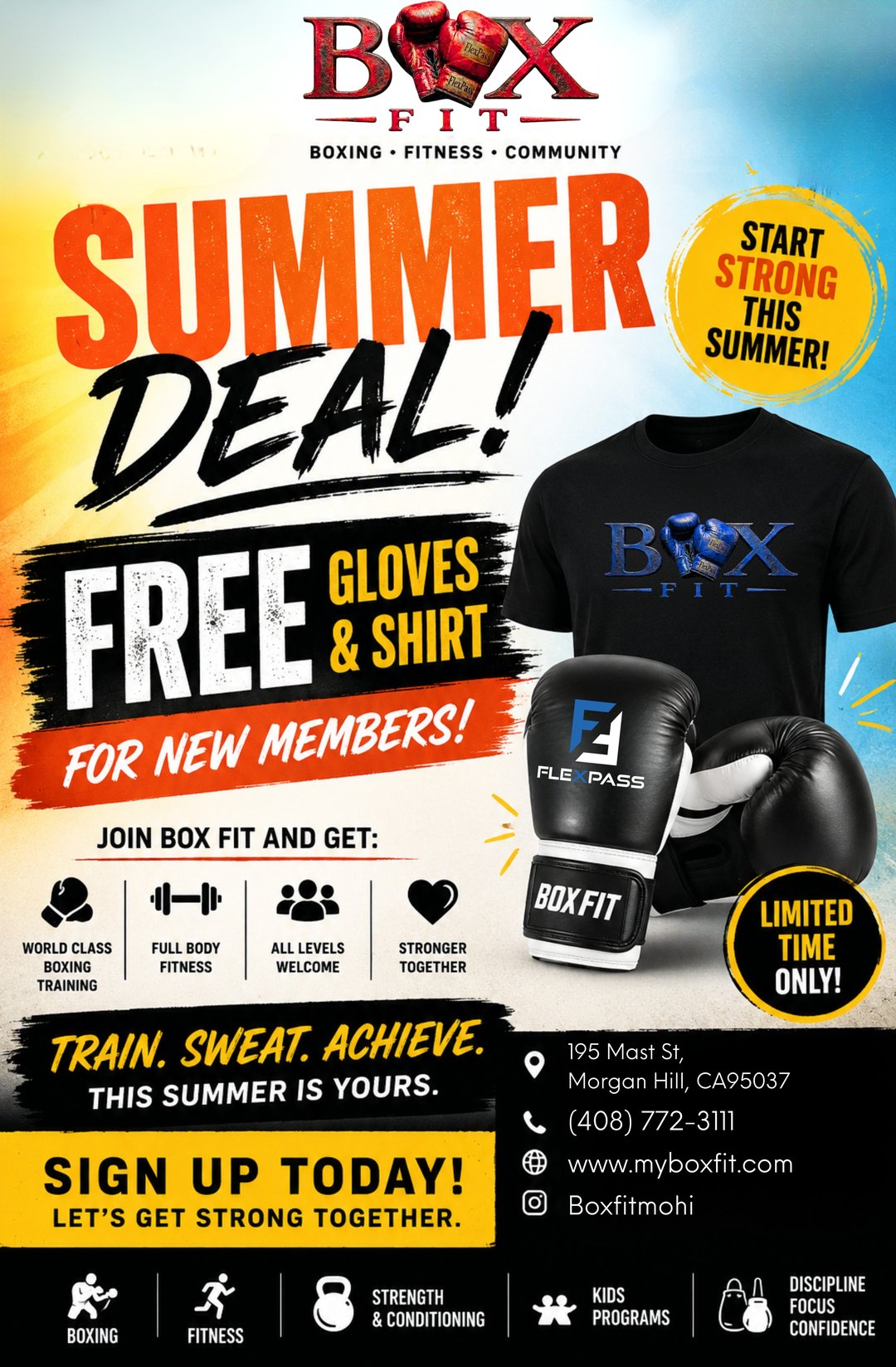 BoxFit Mohi — Summer Deal, FREE Gloves & Shirt for New Members